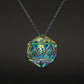 Handmade sterling silver 925 dragon D20 pendant necklace with chain