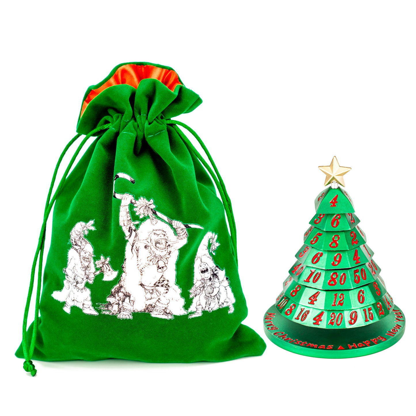 Christmas Themed Dice Bag-Christmas Goblins