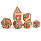 Behemoth Gold with Red and Black Enamel Dice Set