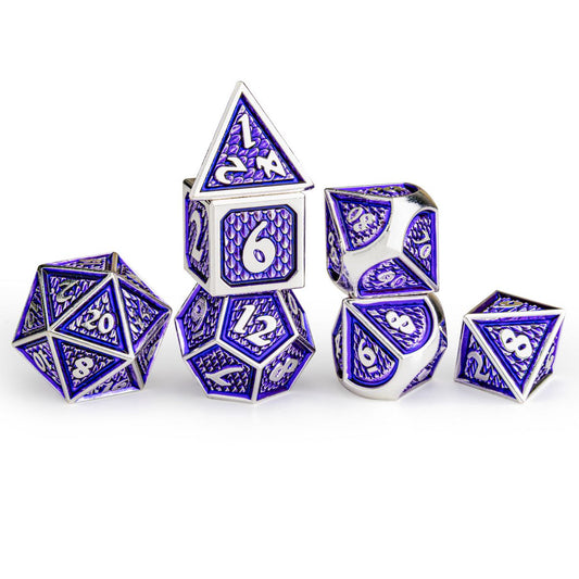 Behemoth Silver with Purple Dice Set