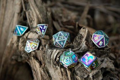 Draconis Brushed Rainbow Dice Set