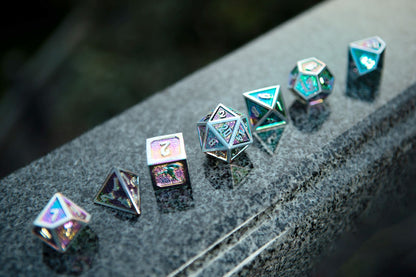 Draconis Brushed Rainbow Dice Set