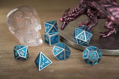 Draconis Brushed Blue Dice Set