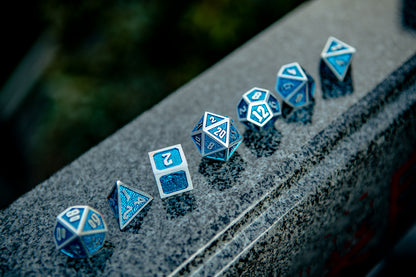 Draconis Brushed Blue Dice Set