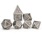 Draconis Dark Metal Ancient Silver Dice Set