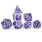 Draconis Silver With Purple Dice Set