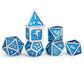 Draconis Silver With Blue Dice Set