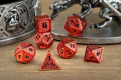Hollow Wyvern RPG Dice Set-Red