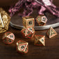 Hollow Wyvern RPG Dice Set Ancient Gold with Red/Black