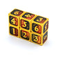 Wargamer Special set of 6 D6s Behemoth Gold w/Red and Black