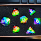 Pride Rainbow Metal Solid  Dice Set
