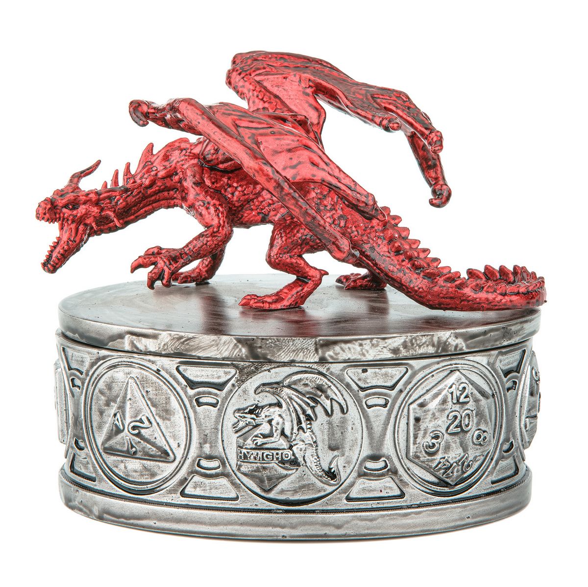 Dragon Guardian Dice Box/Chest Metallic Red