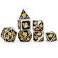 Gold Gears Solid Gear Dice Set Steampunk Themed