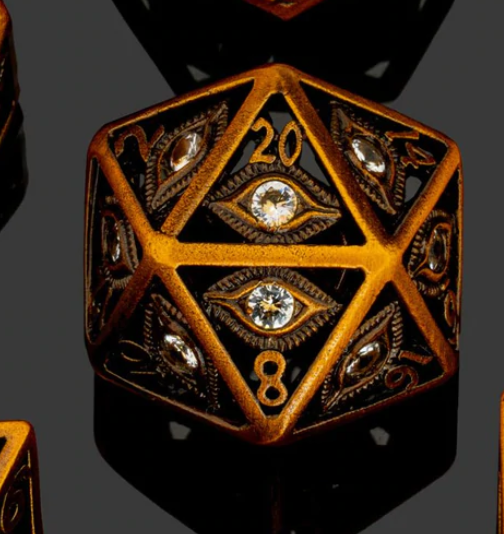 Dragon's Eye Hollow Metal D20