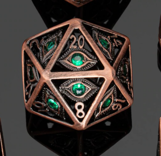 Dragon's Eye Hollow Metal D20