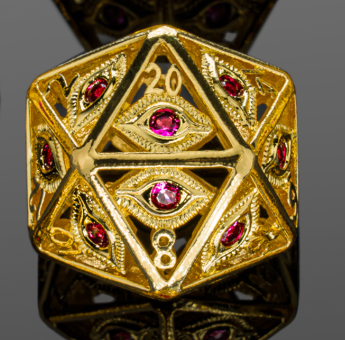 Dragon's Eye Hollow Metal D20