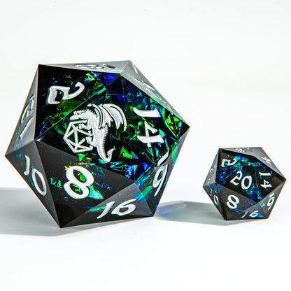 Sharp Edge Resin 55mm Chonk D20-Black