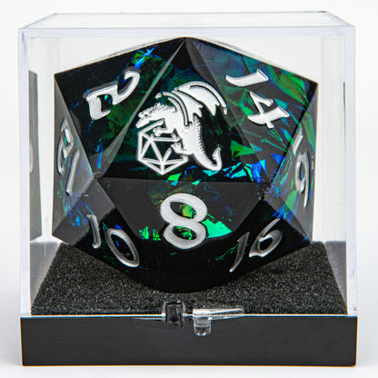 Sharp Edge Resin 55mm Chonk D20-Black