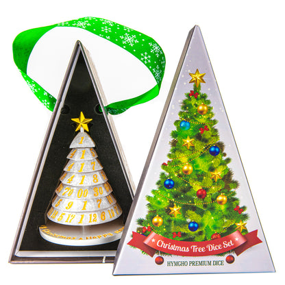 Resin Christmas Tree Dice Set-Snow White