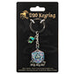 D20 keychain with HYMGHO dragon charm- Behemoth Brushed Rainbow