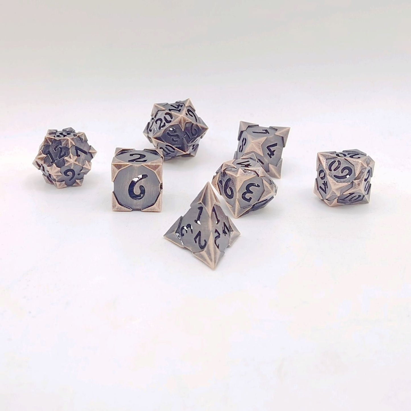 HYMGHO Morning Star Dice hollow cage Ancient Copper