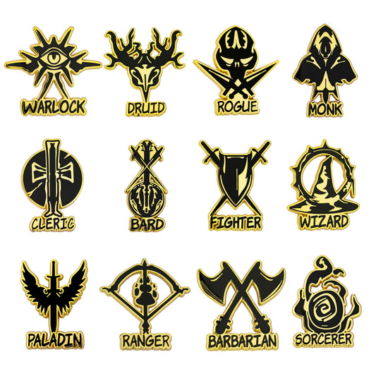 Quest's Reward Fine Art Class Pins: Pack of 12 Classes Pins