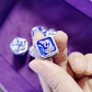 Silver royal blue solid metal dragon dice - HYMGHO Dice 