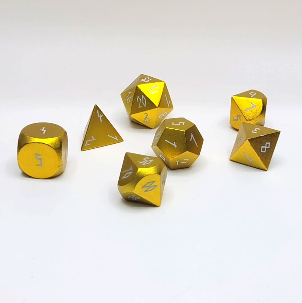 New arrival aluminum dice with Elves digits vivid colors for choice - HYMGHO Dice 