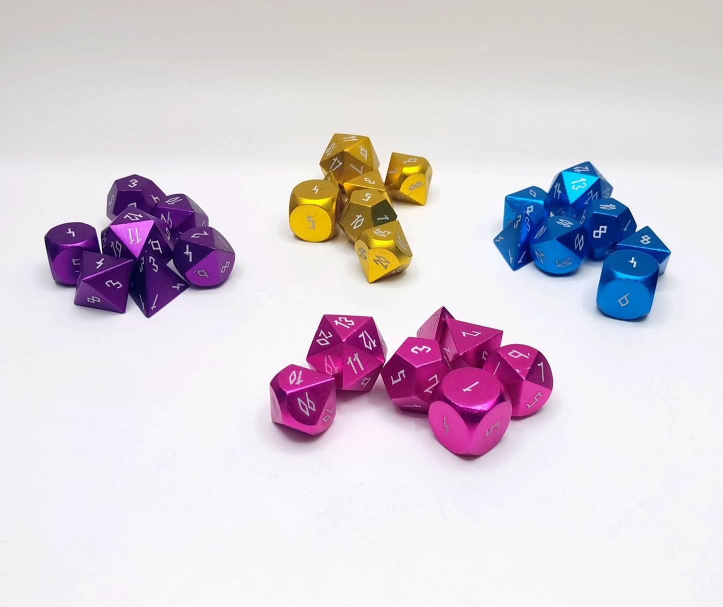 New arrival aluminum dice with Elves digits vivid colors for choice - HYMGHO Dice 