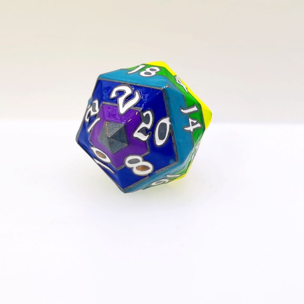 Pride Rainbow Single D20 Die