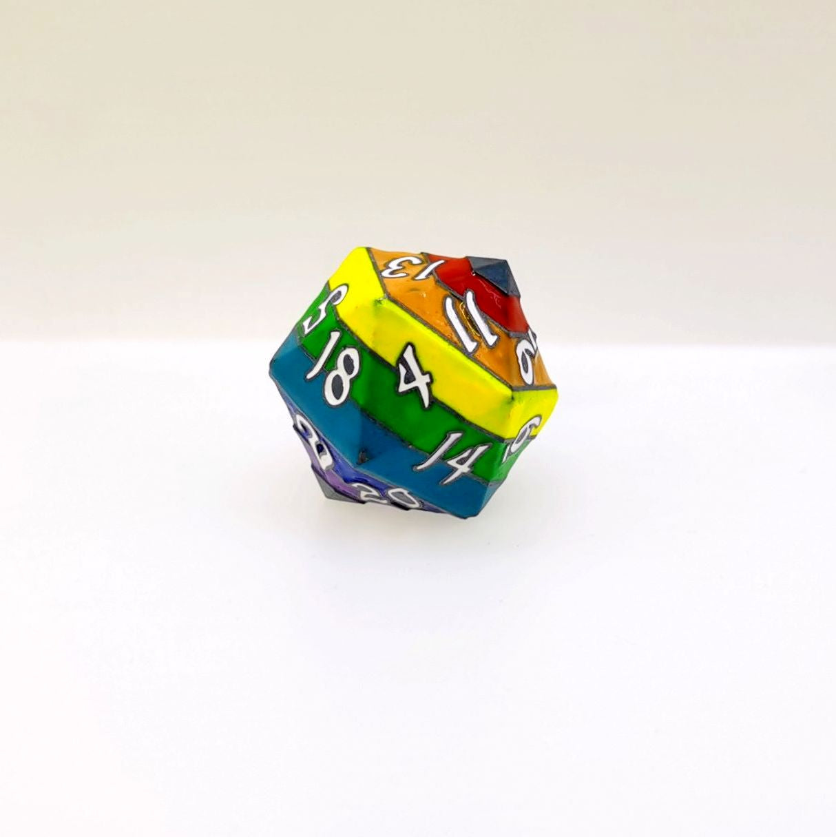 Pride Rainbow Single D20 Die