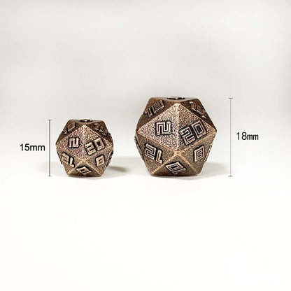 10MM Mini Metal RPG Dice Set- Ancient Copper