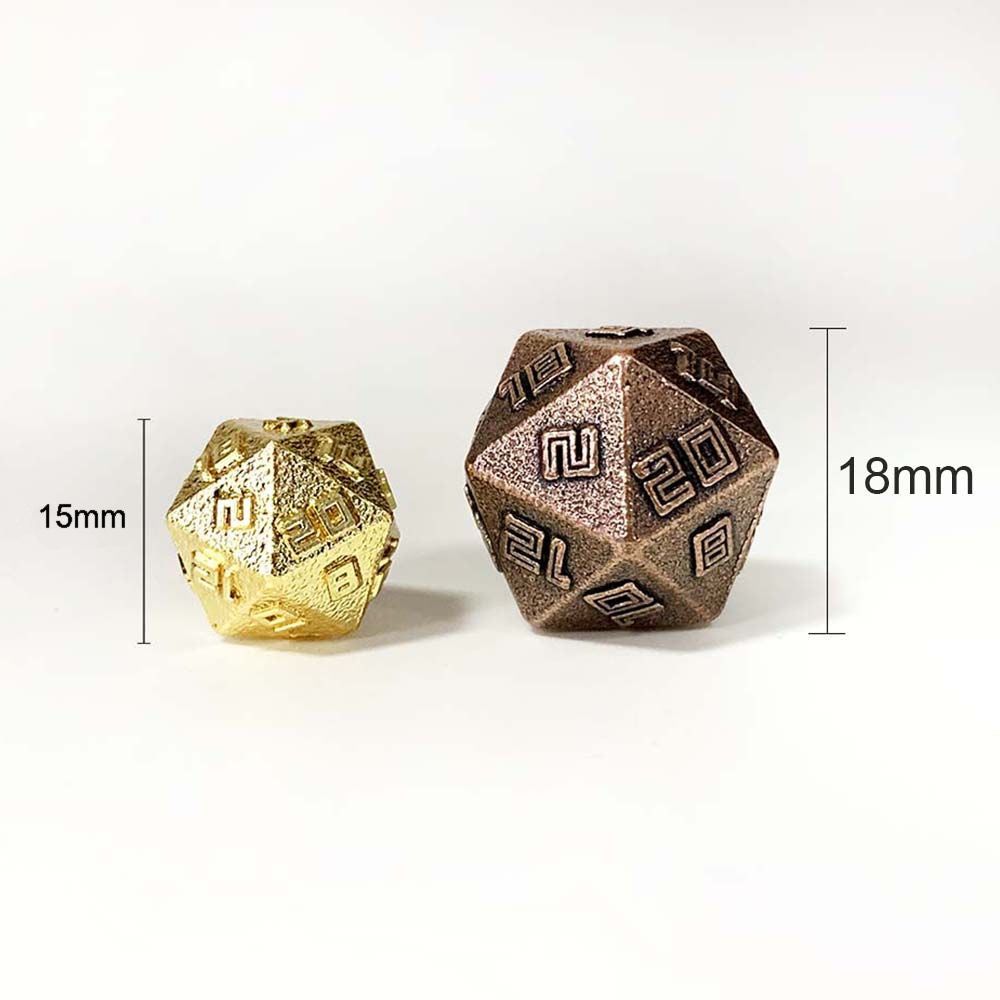 10MM Mini Metal RPG Dice Set- Gold
