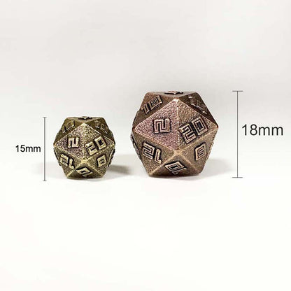 10MM Mini Metal RPG Dice Set-Ancient Bronze