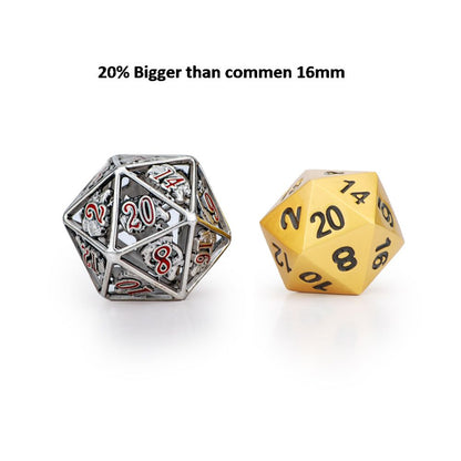 Ancient copper hollow dragon cage D&D dice set - HYMGHO Dice 