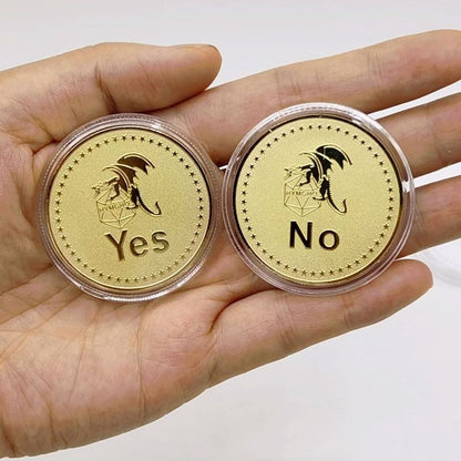 HYMGHO YES/NO Deluxe D2 coin Gold